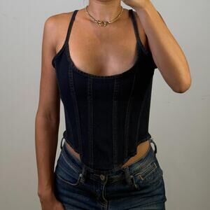 Denim Corset Top  S